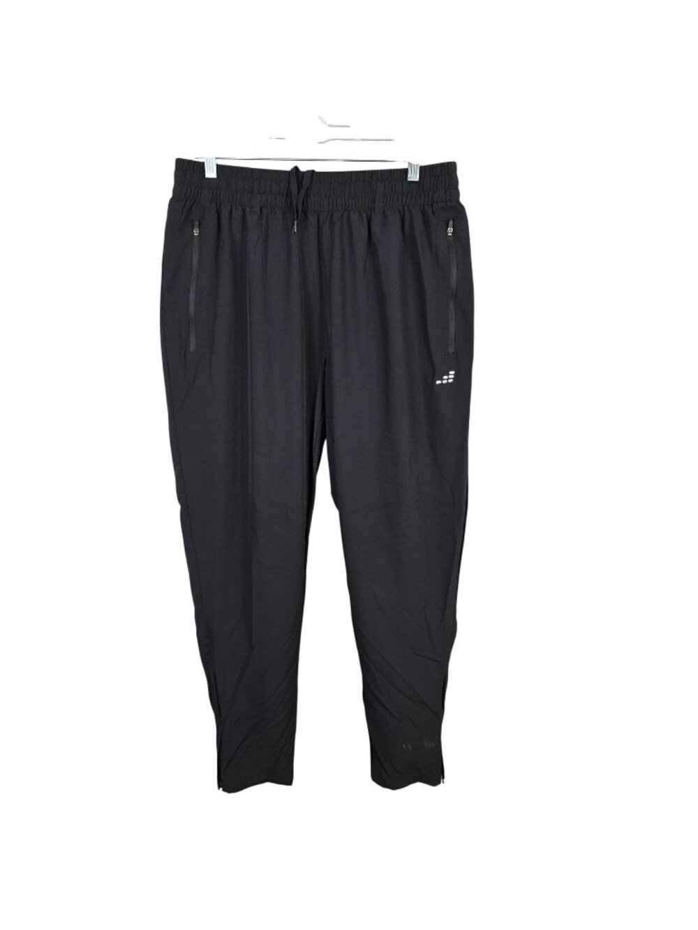 Mens BCG Black Athletic Jogger Pants Polyester Blend Elastic Waist Drawstring XL